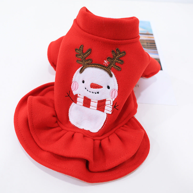 Christmas dog autumn and winter clothes