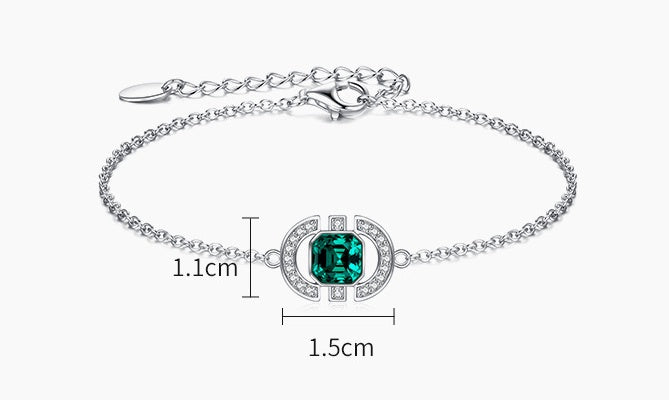 Necklace S925 Sterling Silver Square Jewelry Set