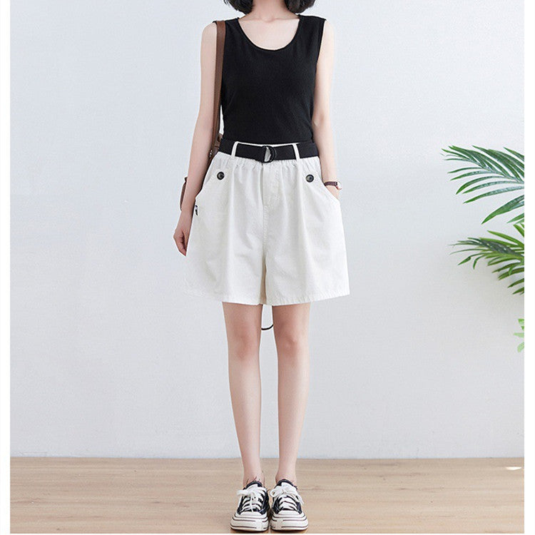 Plus Size Women's New Slim Wide-leg Shorts Women