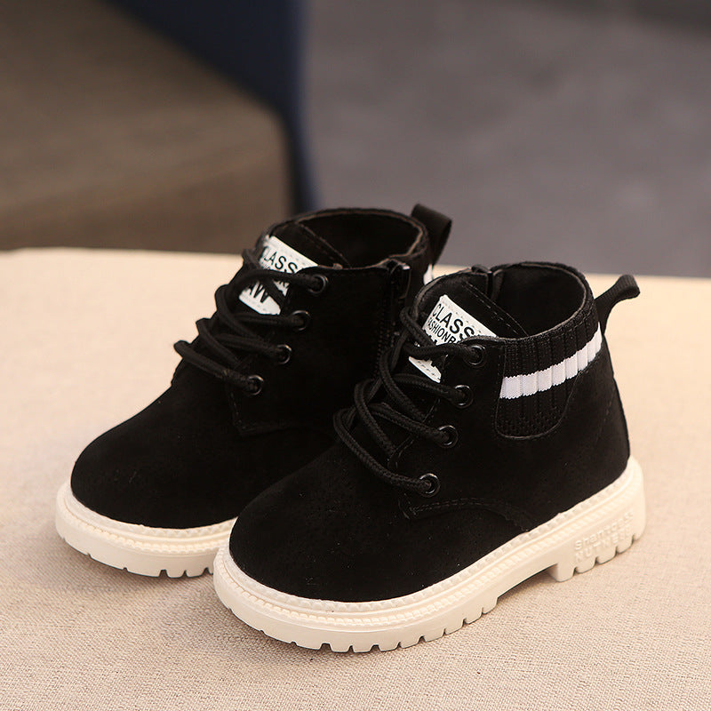 New warm and thick boy leather boots