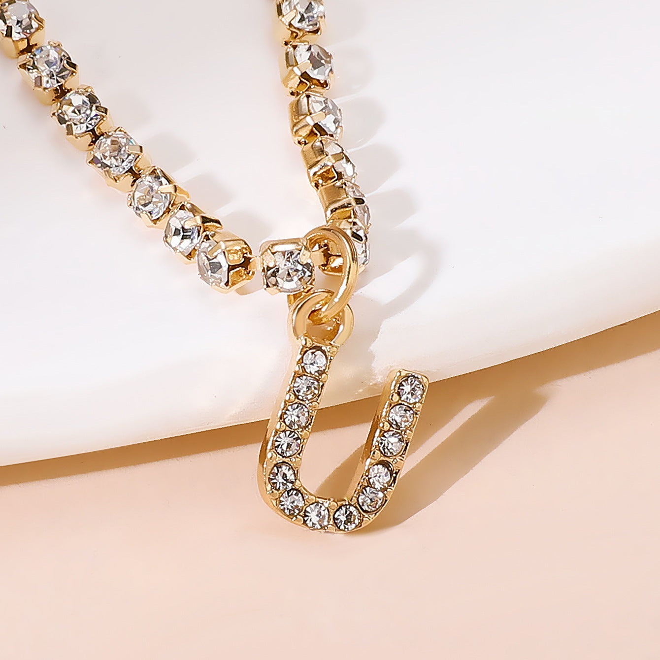 Diamond Tennis Letter Bracelet I Hip Hop Creative Beach Footwear