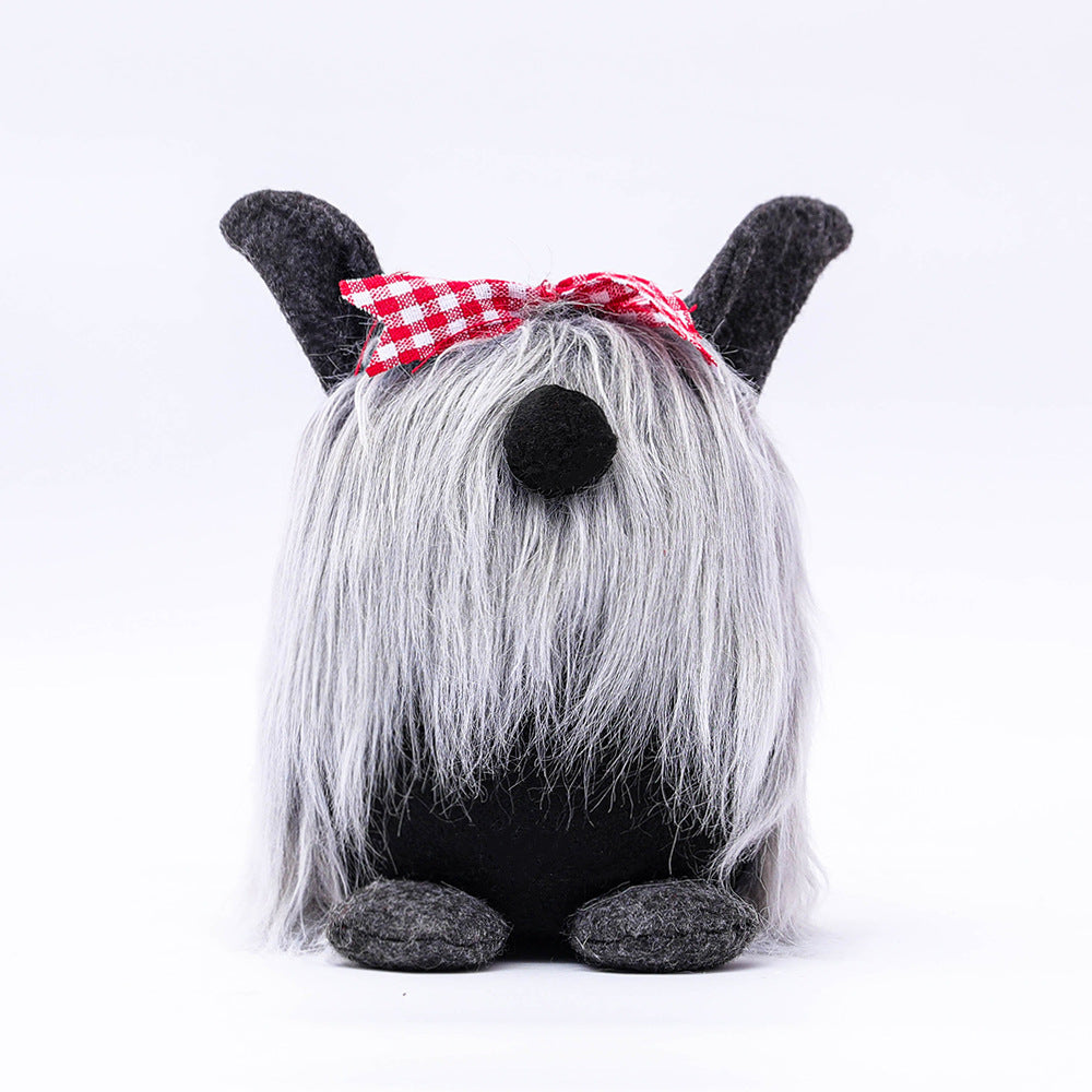 Decorative Plush Pet Dog Couple Gift Family Party Pendant