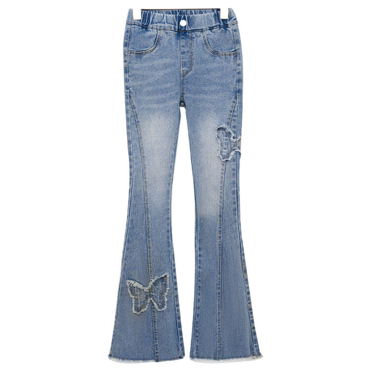 Denim Bell-bottom Pants Casual Children Pants