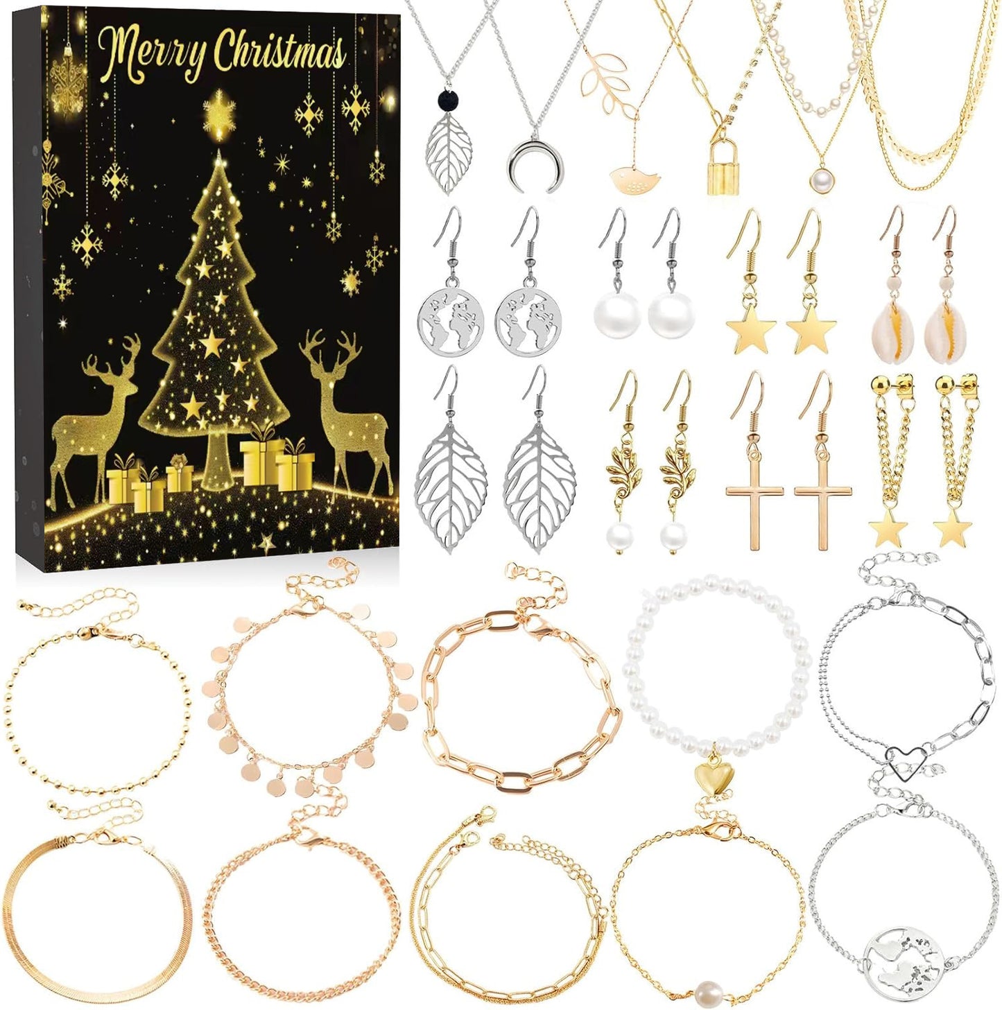 Diy Creative Children's Bracelet Ornament 24 Grid Calendar Christmas Blind Box