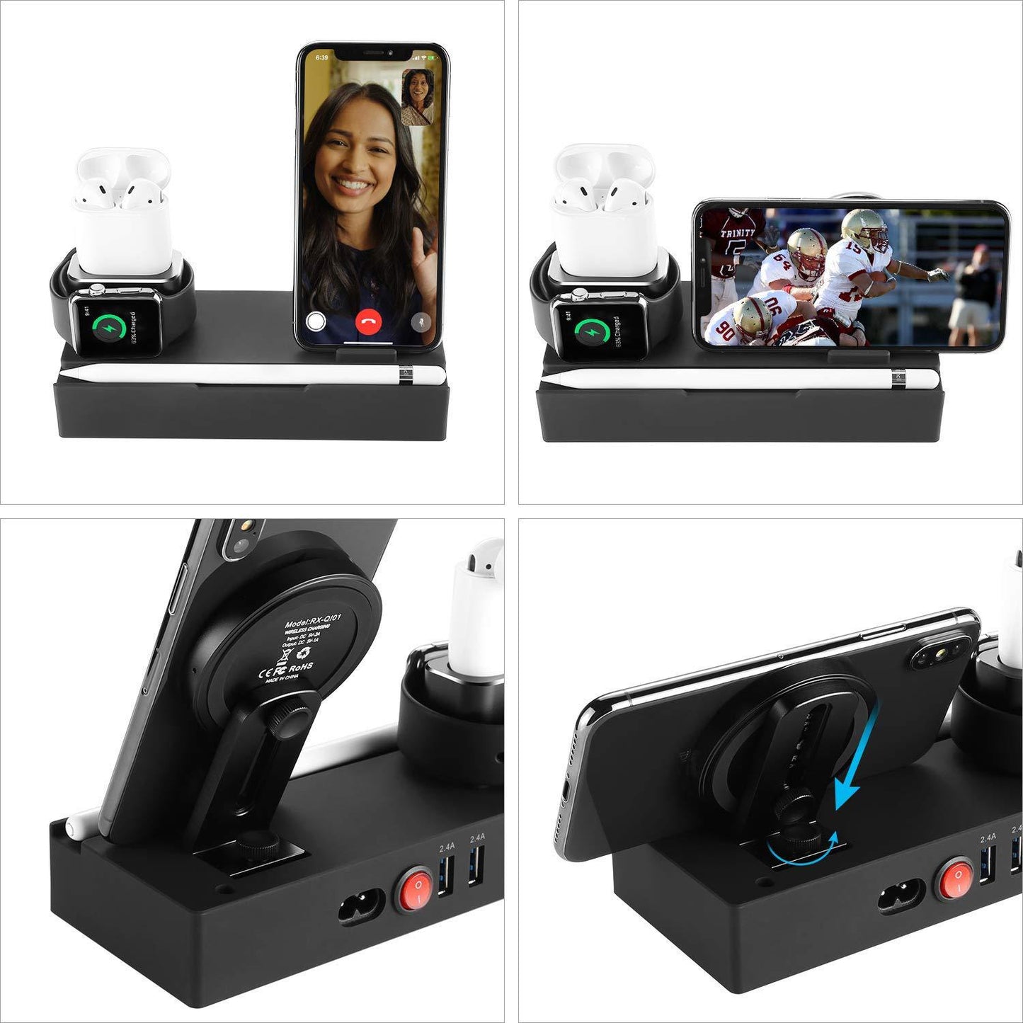 Eight in one wireless charging bracket