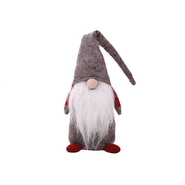 New Christmas Decoration Supplies Tree Pendant Small Old Man Doll Standing Faceless Doll Ornaments Wholesale