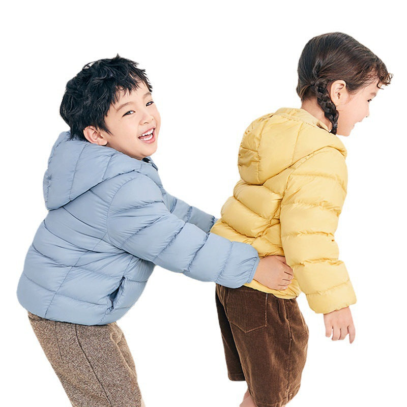 New Boys And Girls Hooded Down Jacket