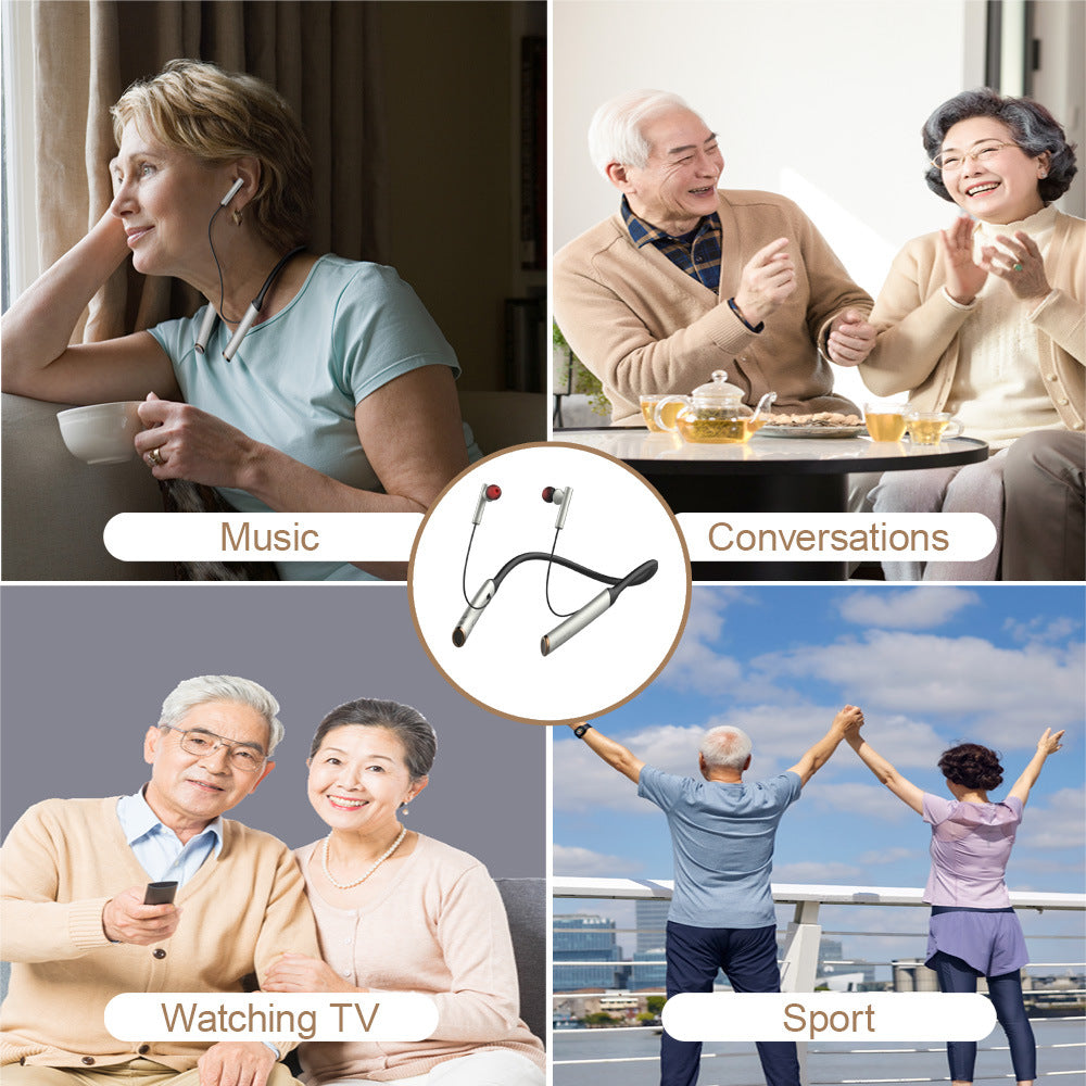 Simple Neck Hanging Headphones With Bluetooth Auxiliary Hearing