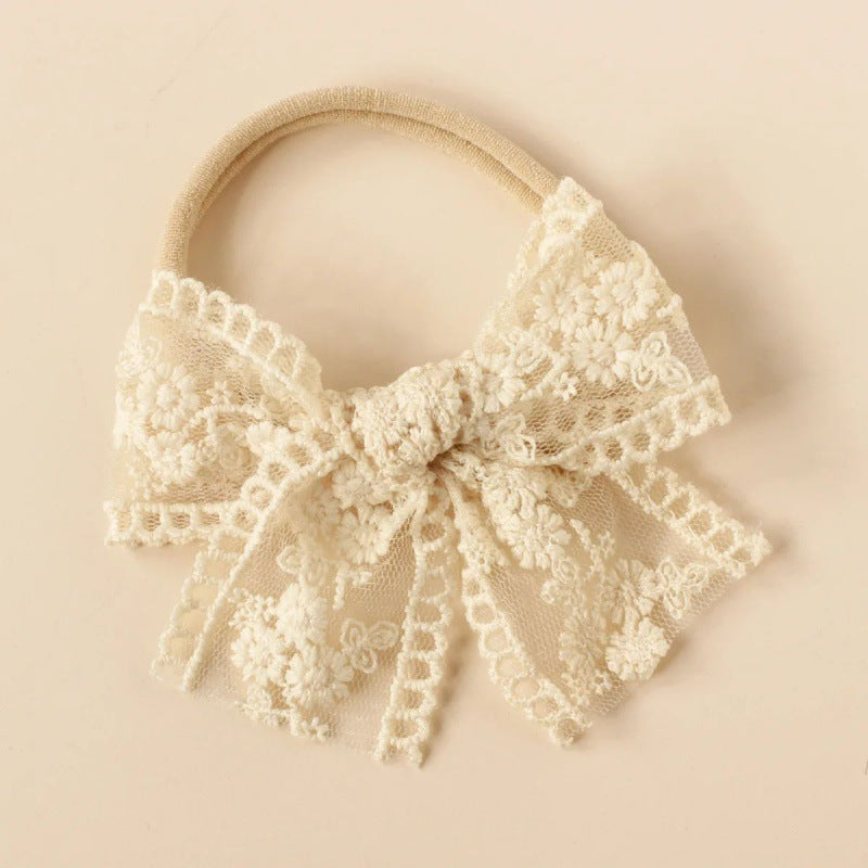 Baby Nylon Bow Headband For Girls Soft Headbands Cute Elasti