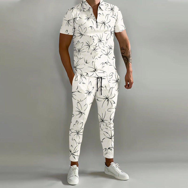 Men's Short Sleeved Pants Casual Set
