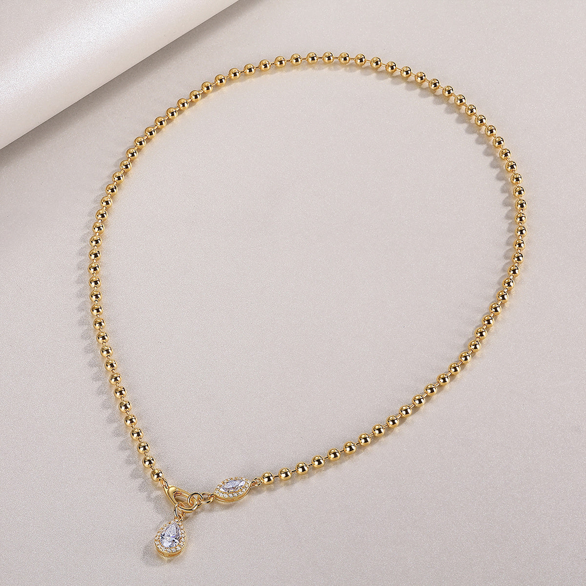 A Fashionable Jewelry Pendant Set With Moissanite S925 Sterling Silver And Gold-plated Diamond, Moissanite Silver Jewelry