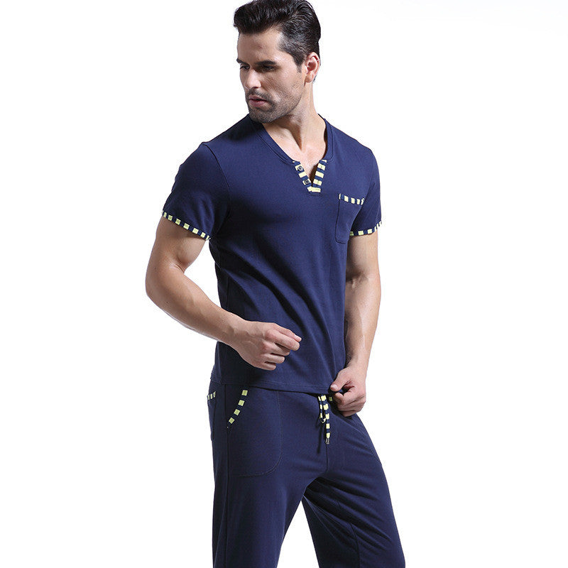Home service men's autumn suit cotton sportswear pajamas pajamas
