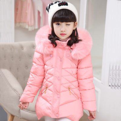Girls Padded Cotton Clothes Thick Warm Cotton-padded Jacket