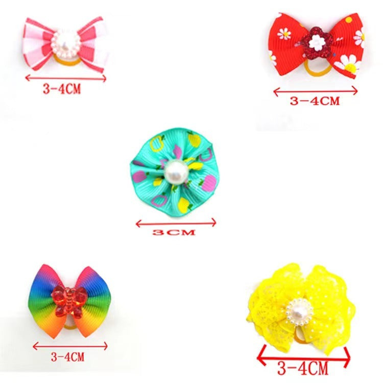 Pet Bow Rubber Band Dog Headgear