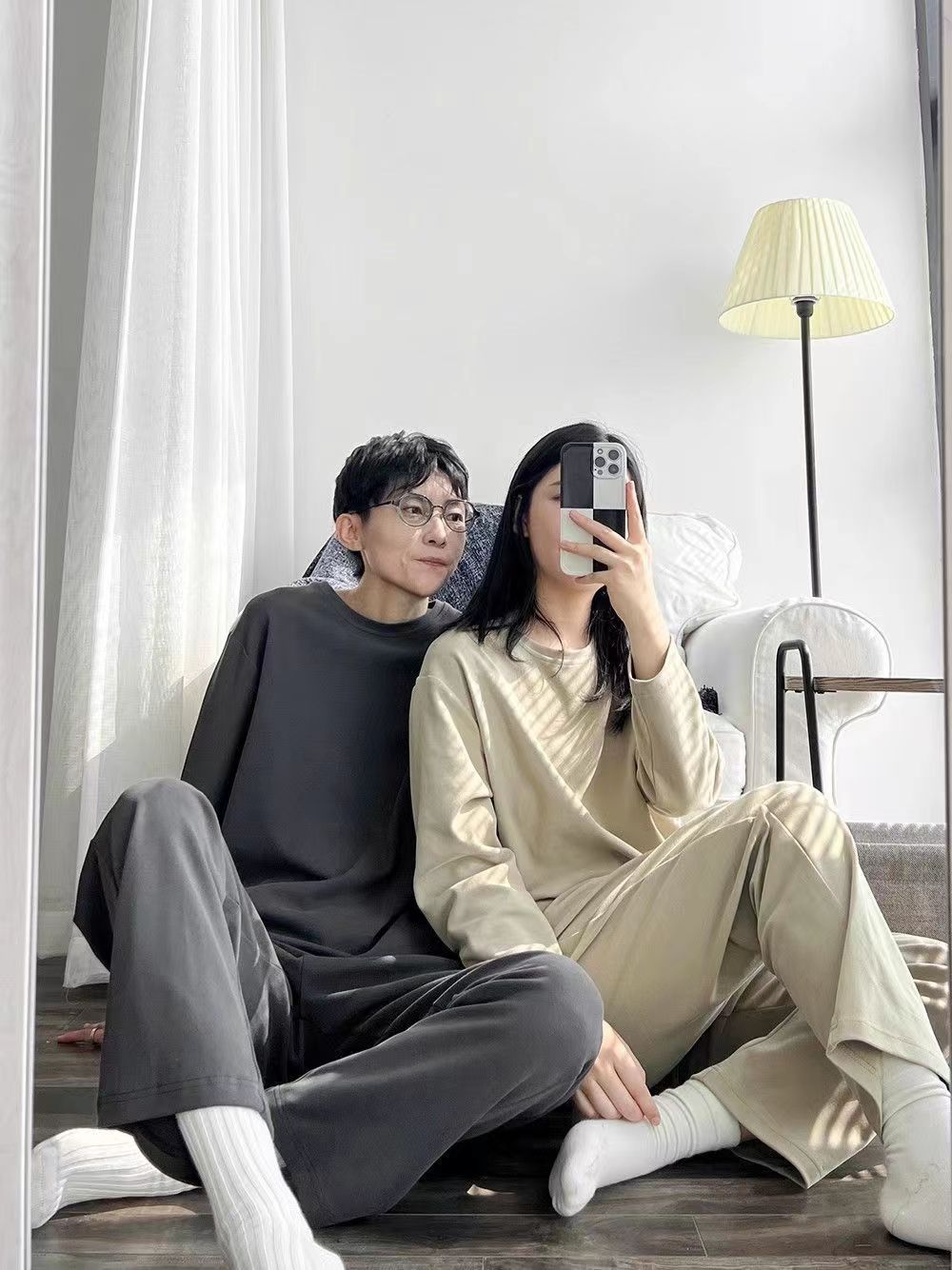 Couple Pajamas Autumn And Winter Men's And Women's Homewear Suit Suitable For Daily Wear