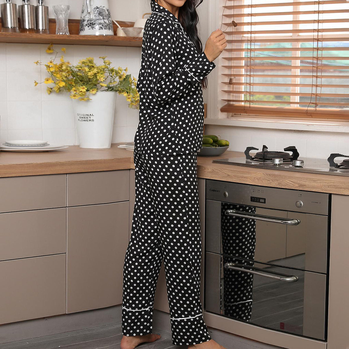 Ladies' Homewear Polka Dot Printing