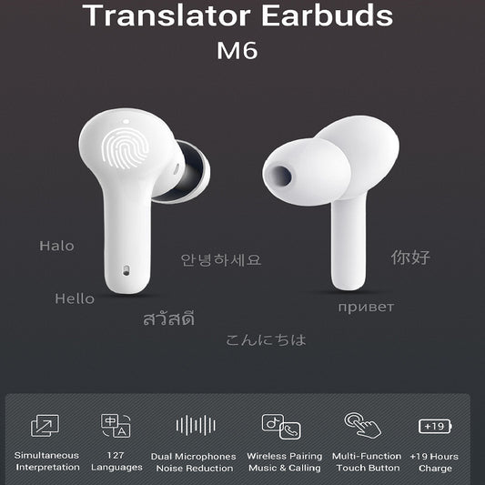 M6 Smart Bluetooth Translation Headphones Supports 127 Languages
