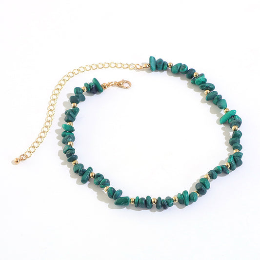 Irregular Turquoise Necklace Retro Simple Handmade Necklace