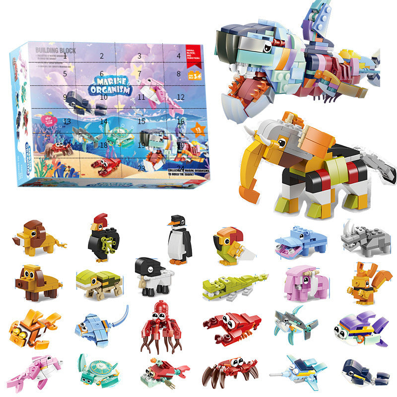 Engineering Fire Truck 12-in-1 Building Blocks Infauna DIY Christmas Countdown Hand Tear Calendar