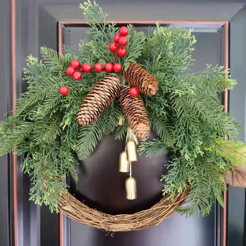 Christmas Wreath Bell Door Hanging