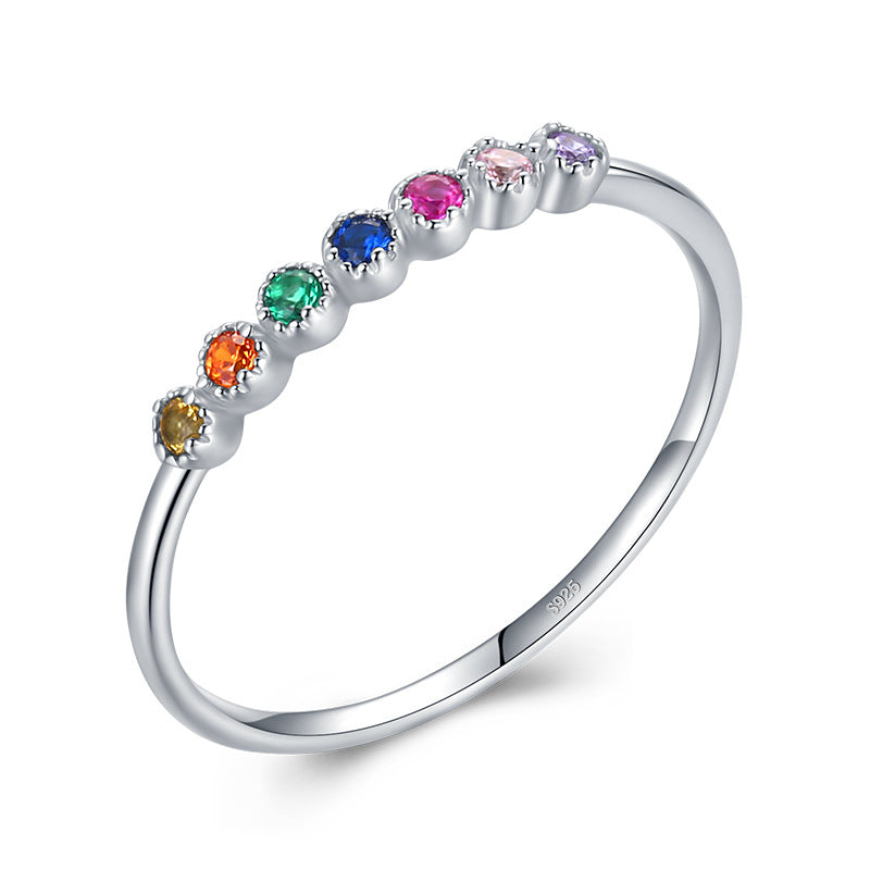 925 Sterling Silver Ring Female Cold Wind Jewelry Set