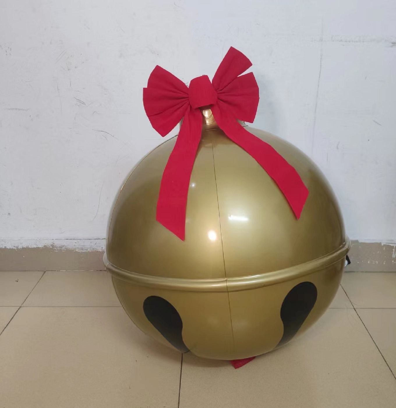 Christmas Decoration Bell Smiling Face 60cm Pvc Inflatable Balloon