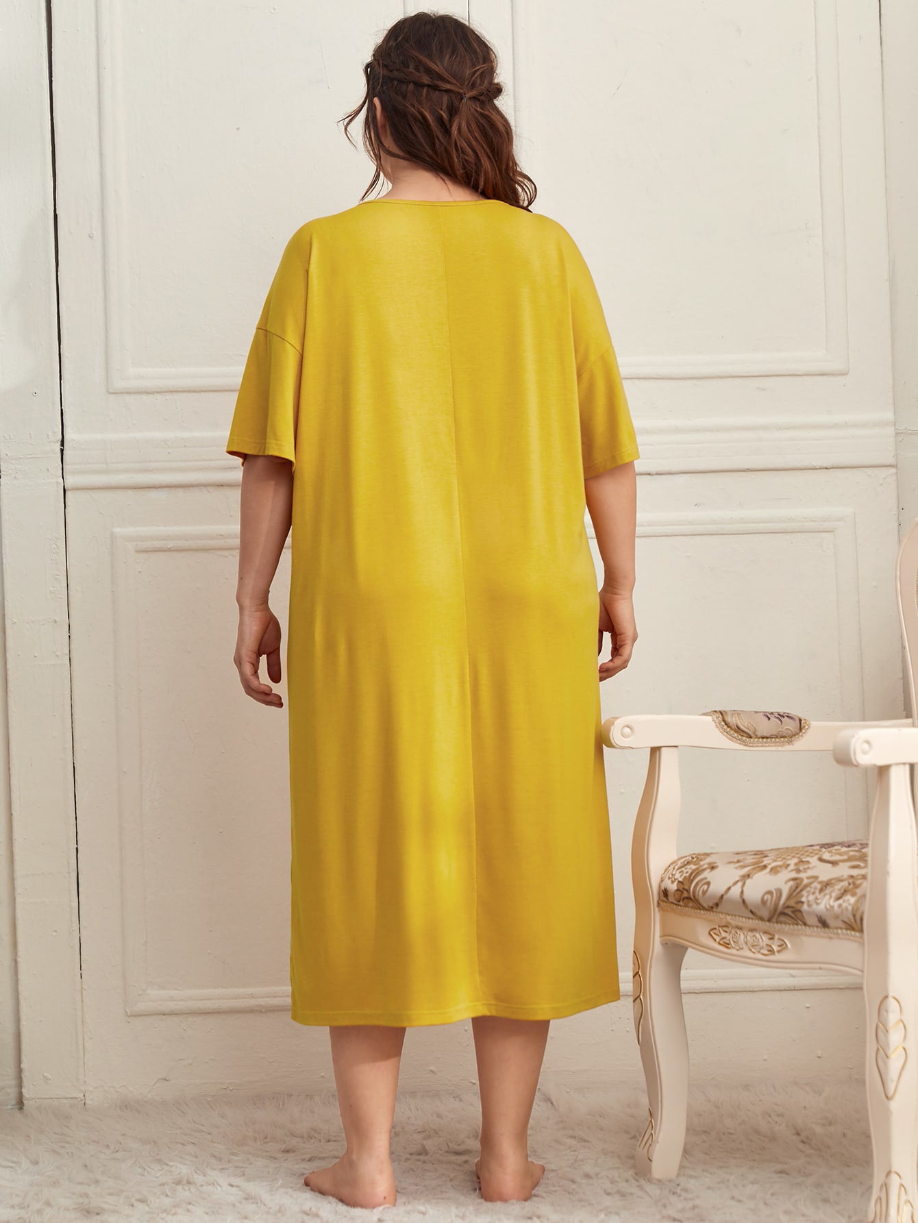 Printed Homewear Loose Casual Nightdress