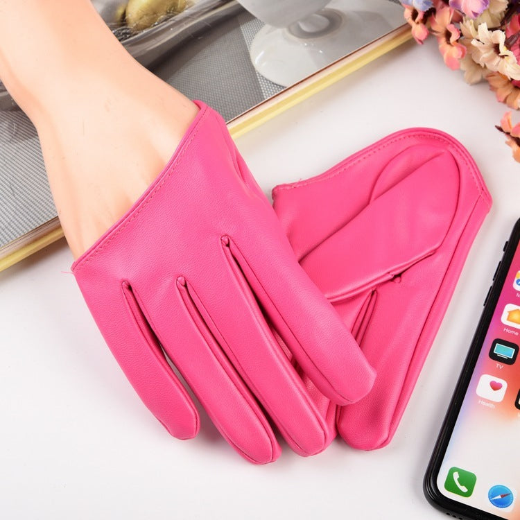 Fashion Solid Color Pole Dance Performance Half Palm Glovesproduct