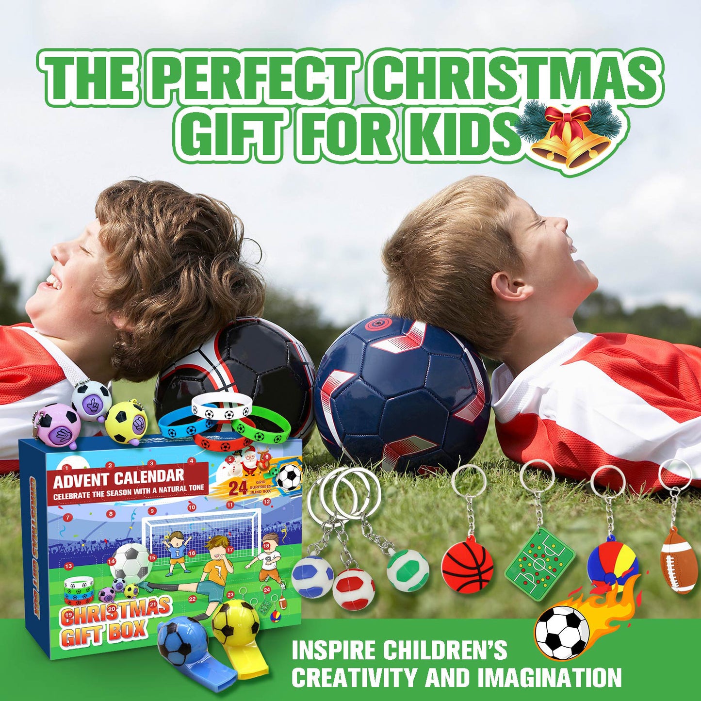 World Cup Football Toys Advent Calendar 24 Grid Countdown Blind Box Christmas Children's Football Toys