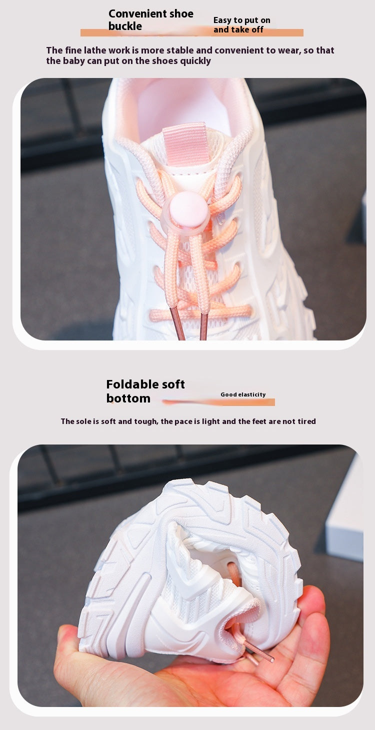 Girls' Sports Mesh Breathable Casual Shoes