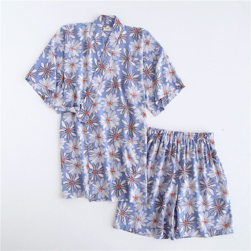 Japanese Cotton Kimono Pajama Homewear Set