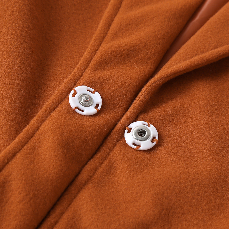 Children's Woolen Coat Bao Warm Boys Long-sleeved Blazer Jacket