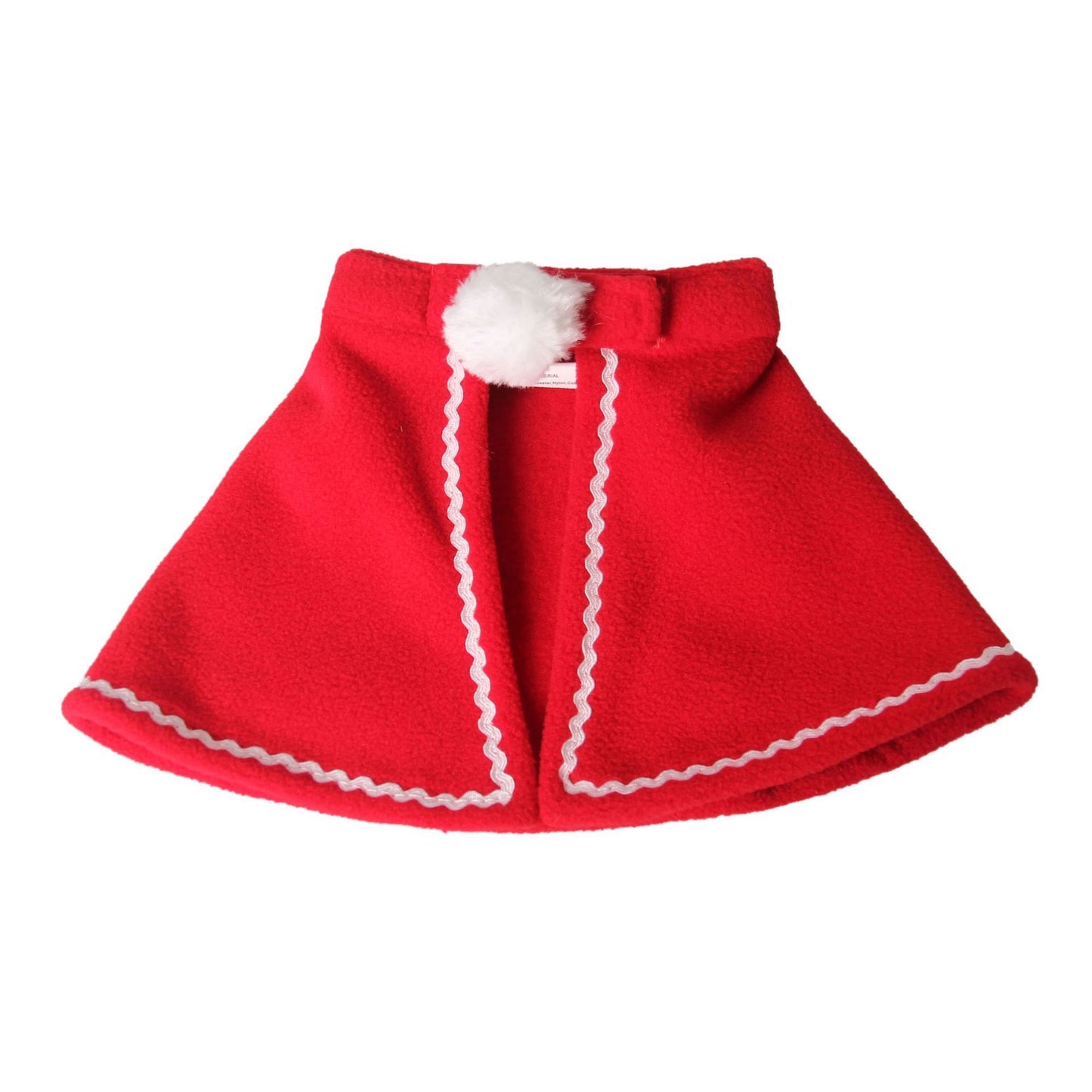 Red Christmas Suit Dog Cat Small Cape