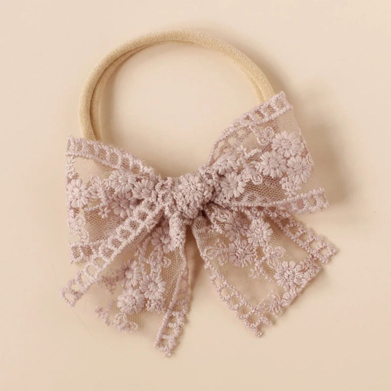 Baby Nylon Bow Headband For Girls Soft Headbands Cute Elasti