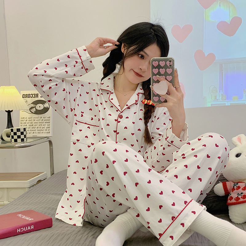 Women's Long-sleeved Pajamas Homewear Suit
