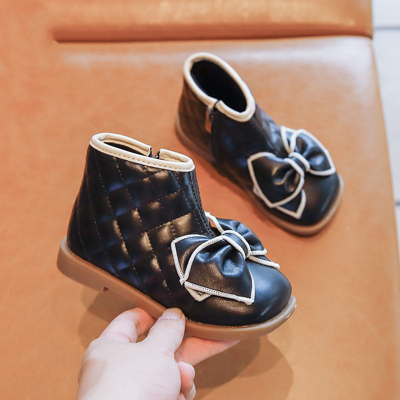Girls Bow Princess Boots Fashion All-match