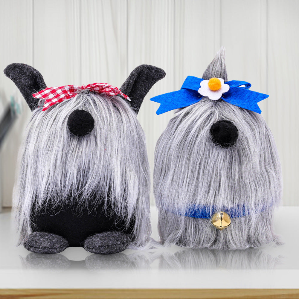 Decorative Plush Pet Dog Couple Gift Family Party Pendant