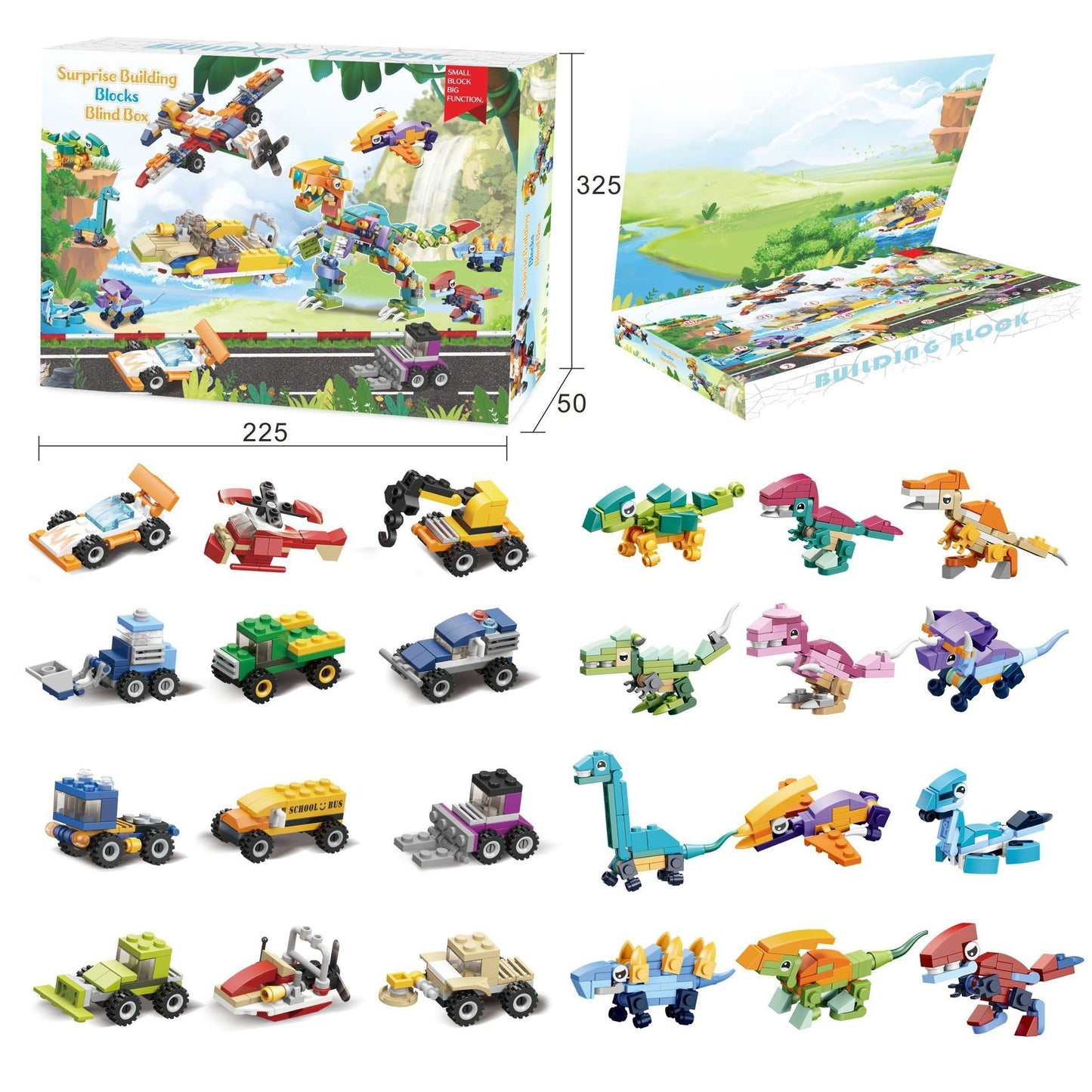 Engineering Fire Truck 12-in-1 Building Blocks Infauna DIY Christmas Countdown Hand Tear Calendar