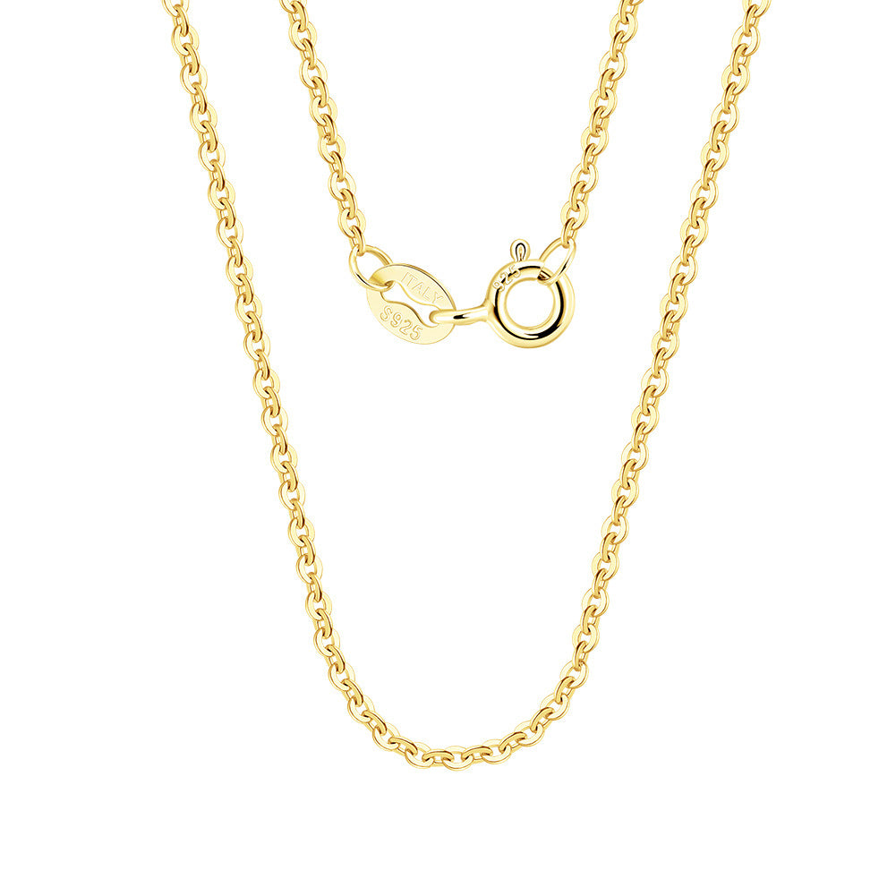 Sterling Silver Necklace Calendering Chain Clavicle Bare Necklace