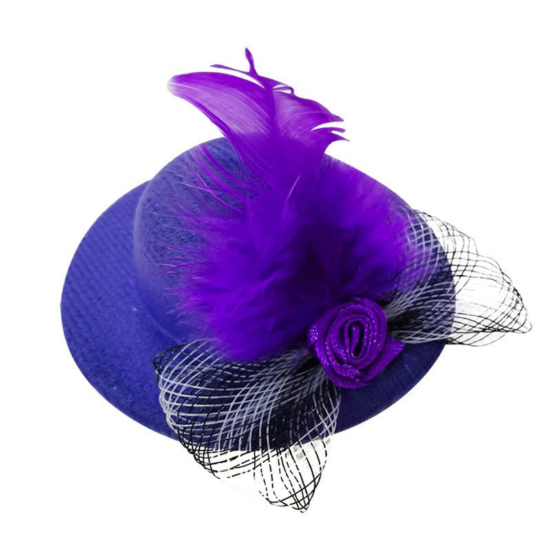 Headdress Toy Mesh Flower 7cm Pet Hat
