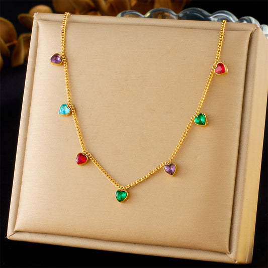 Women's Stainless Steel Gold-plated Necklace