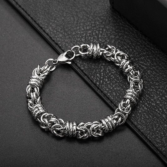 Men's Weaving Pattern Stainless Steel Bracelet