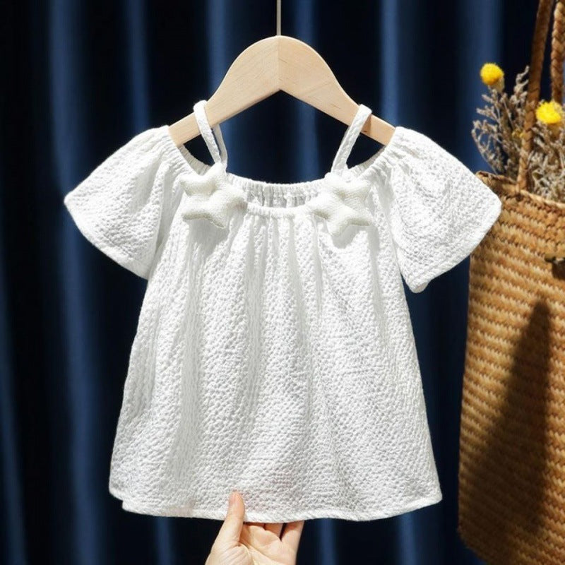 Sling Short-sleeved T-shirt Fashion Little Princess Top