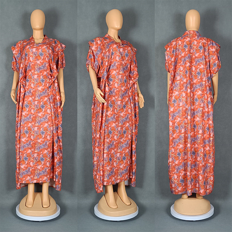 African Style Printing Plus Size Dress