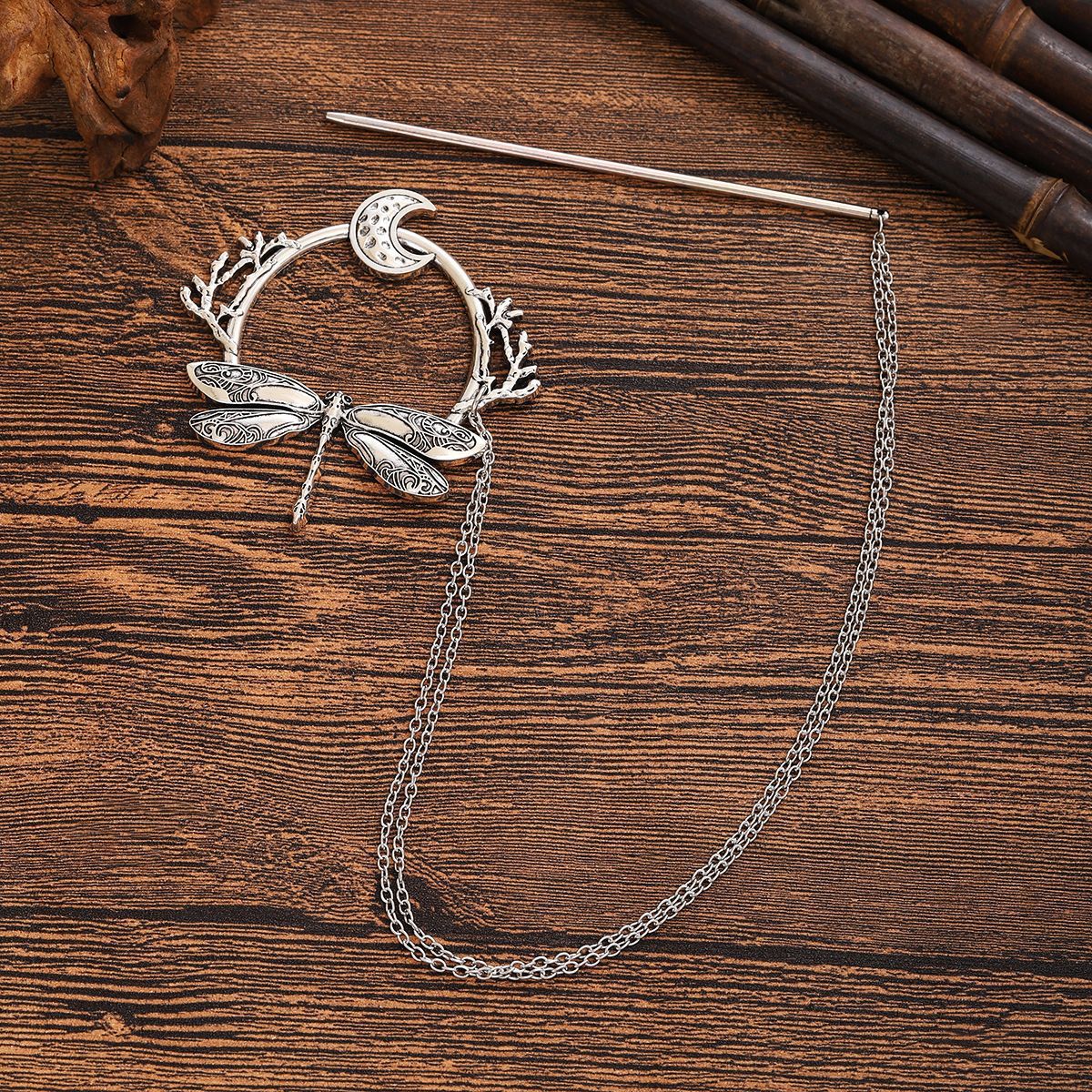 Viking Dragonfly Moon Hairpin Women's Party Accessories