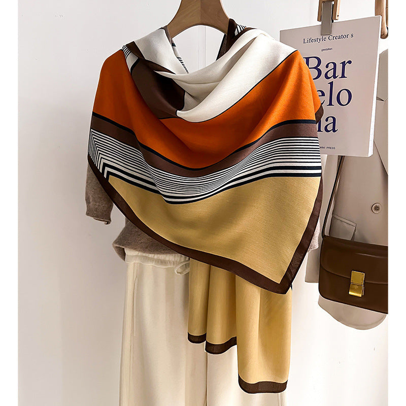 Color Matching Fashion Scarf Scarf Thin Warm Scarf Talma