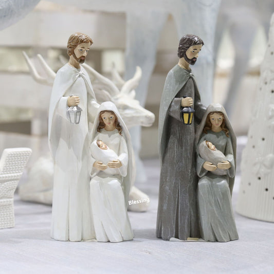 Christmas Relief Virgin Holding Saint Baby Decorations