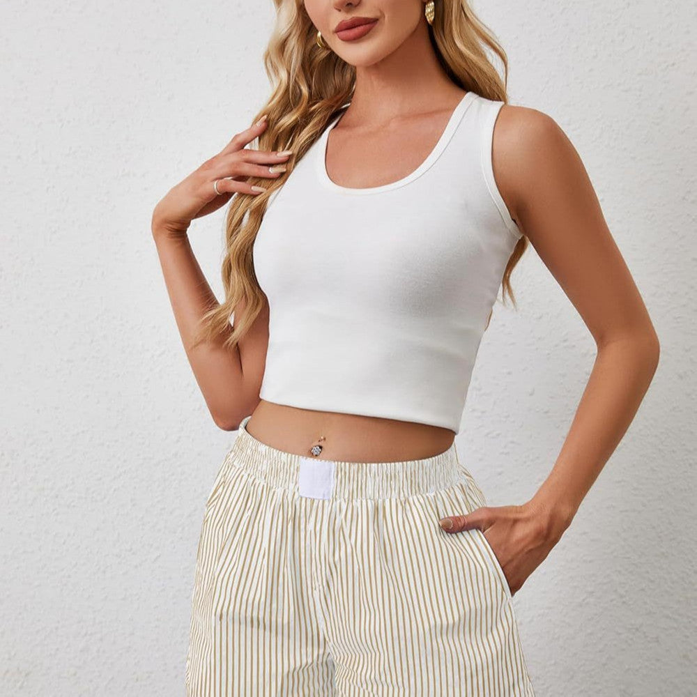 Fashion Individual Casual Striped Shorts For Women