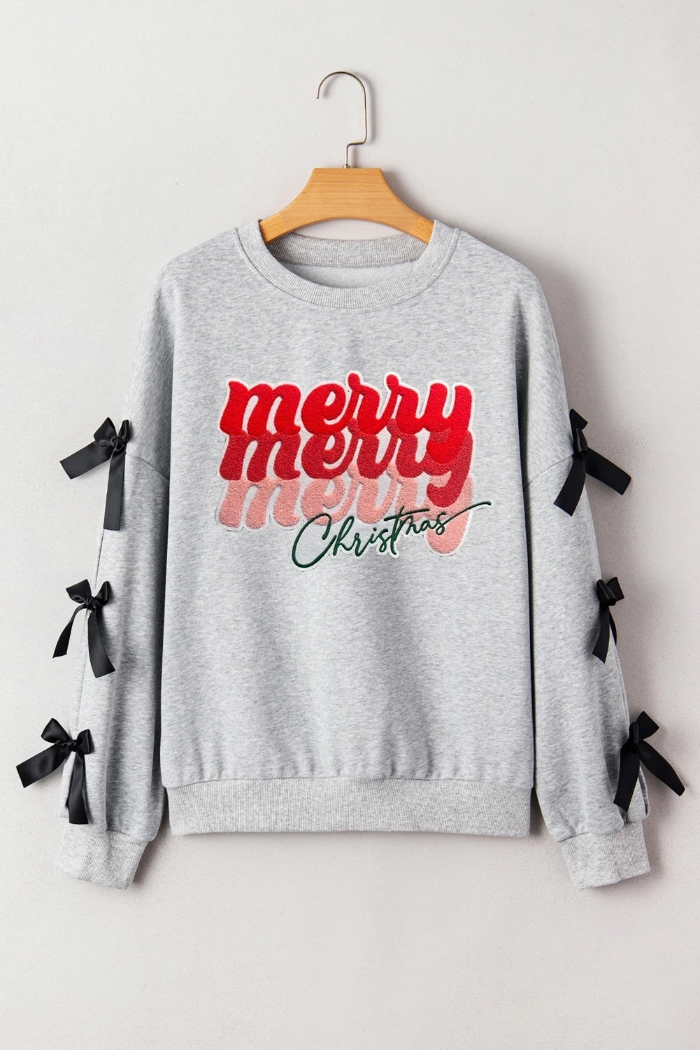 Fashion Ribbon Slit Letter Shirt For Women