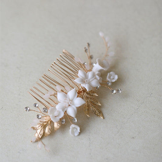 Bridal Headwear Beautiful Rhinestone Beaded Accessories Hair Comb